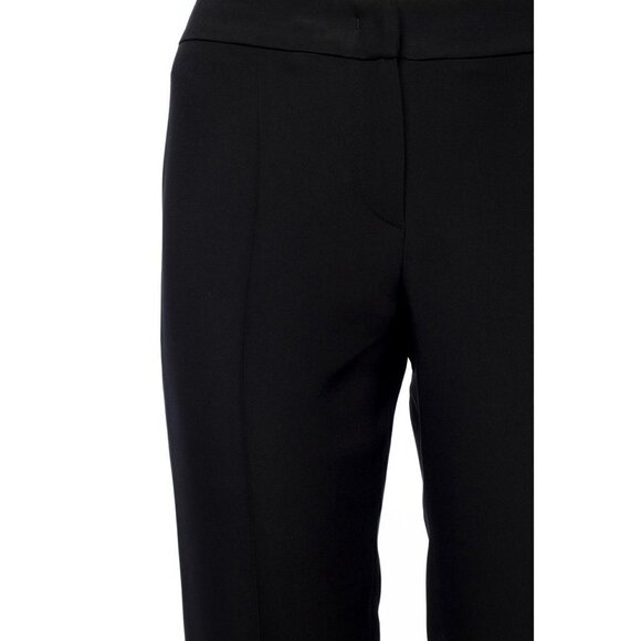 NWT Emporio Armani Black Virgin Wool Pleated Front Straight Leg Trouser Pants - Picture 5 of 14